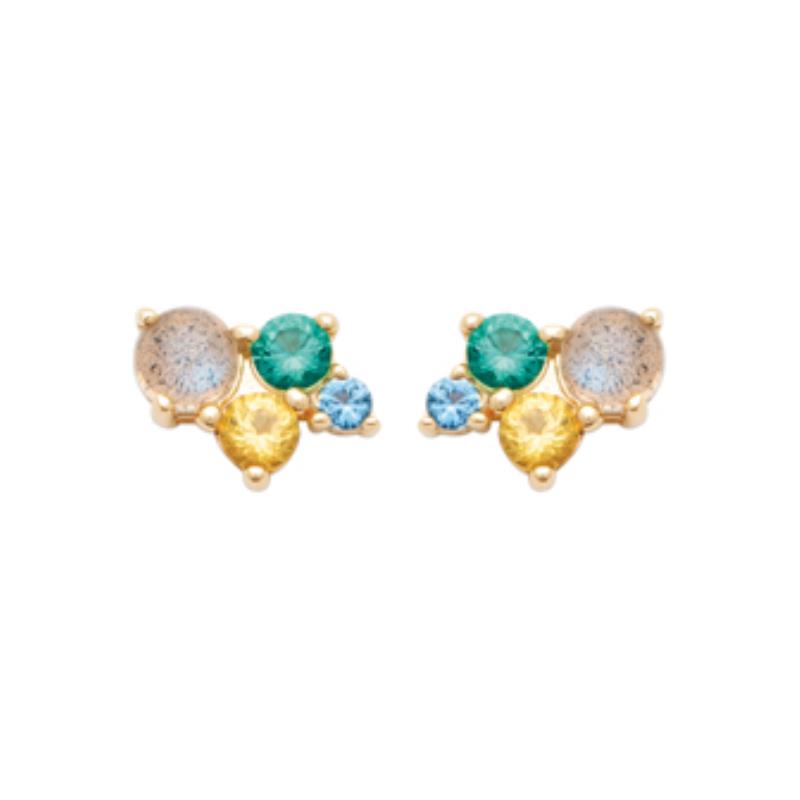 Coque de Nacre Puces d'oreilles plaqué or 23038505