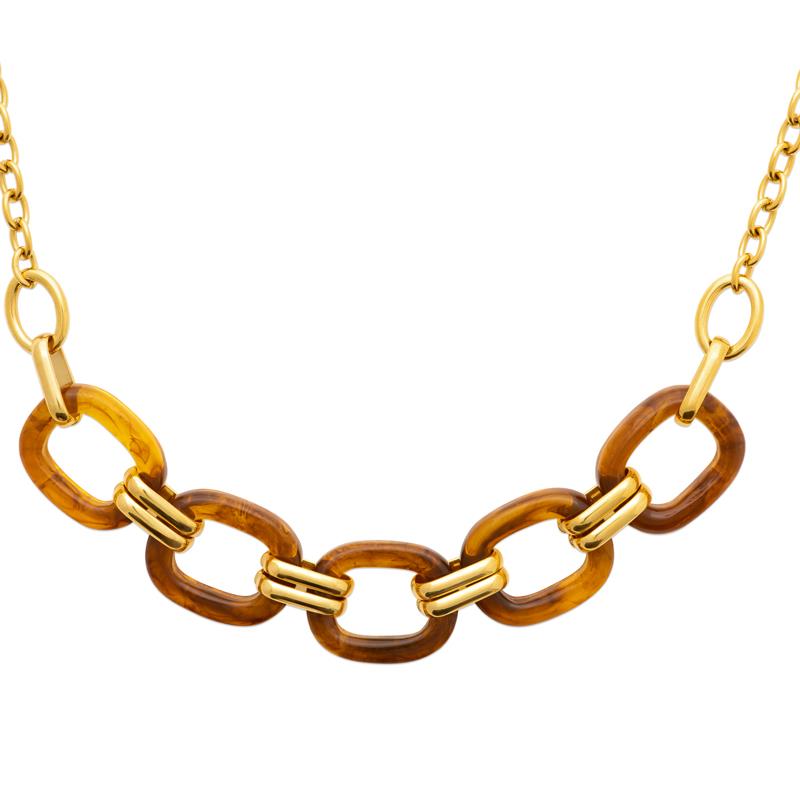 Izee Collier acier doré 312415
