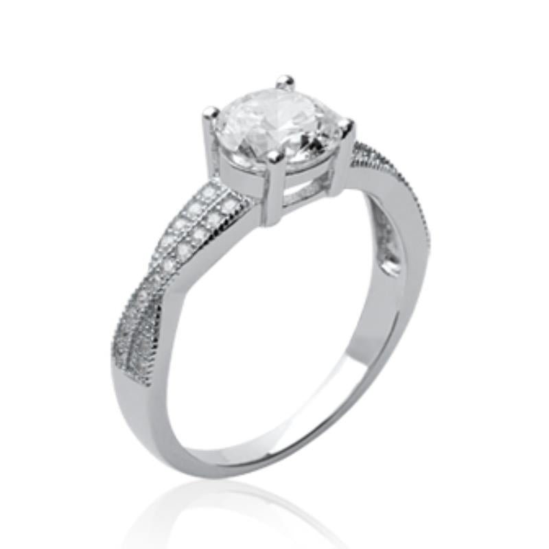 Coque de Nacre Bague solitaire argent 1213510