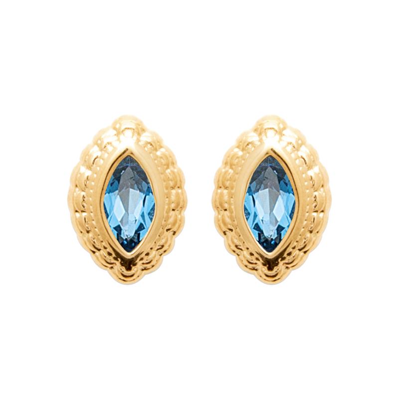 Coque de Nacre Puces d'oreilles plaqué or 23078640