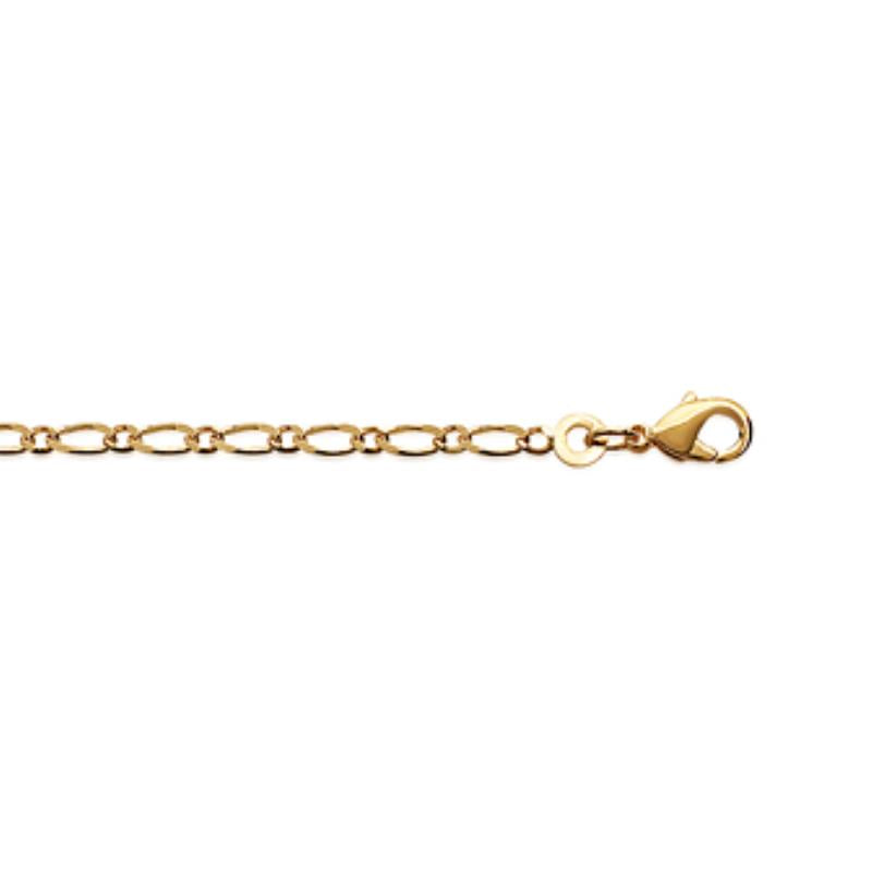 Coque de Nacre Chaîne maille figaro plaqué or 231060