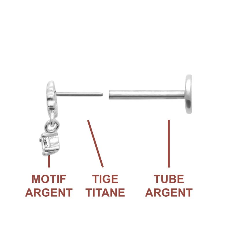 Coque de Nacre Piercing argent 13074310