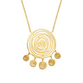 Coque de Nacre Collier acier doré 312326