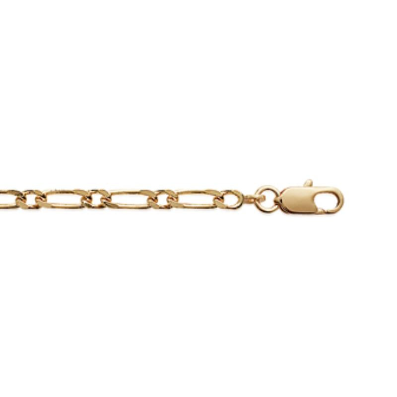 Coque de Nacre Chaîne maille figaro plaqué or 231100