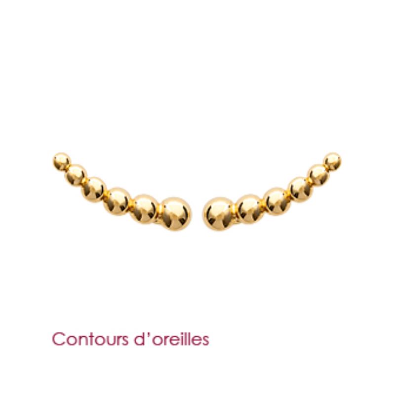 Coque de Nacre Boucles d'oreilles plaqué or 2526200
