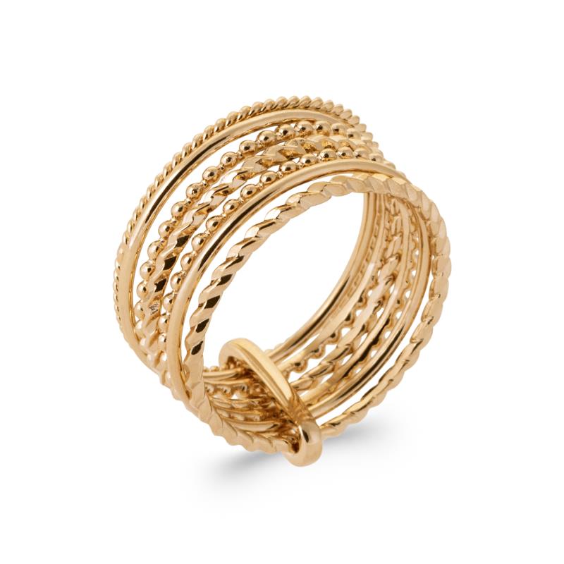 Coque de Nacre Bague semainier plaqué or 2916600