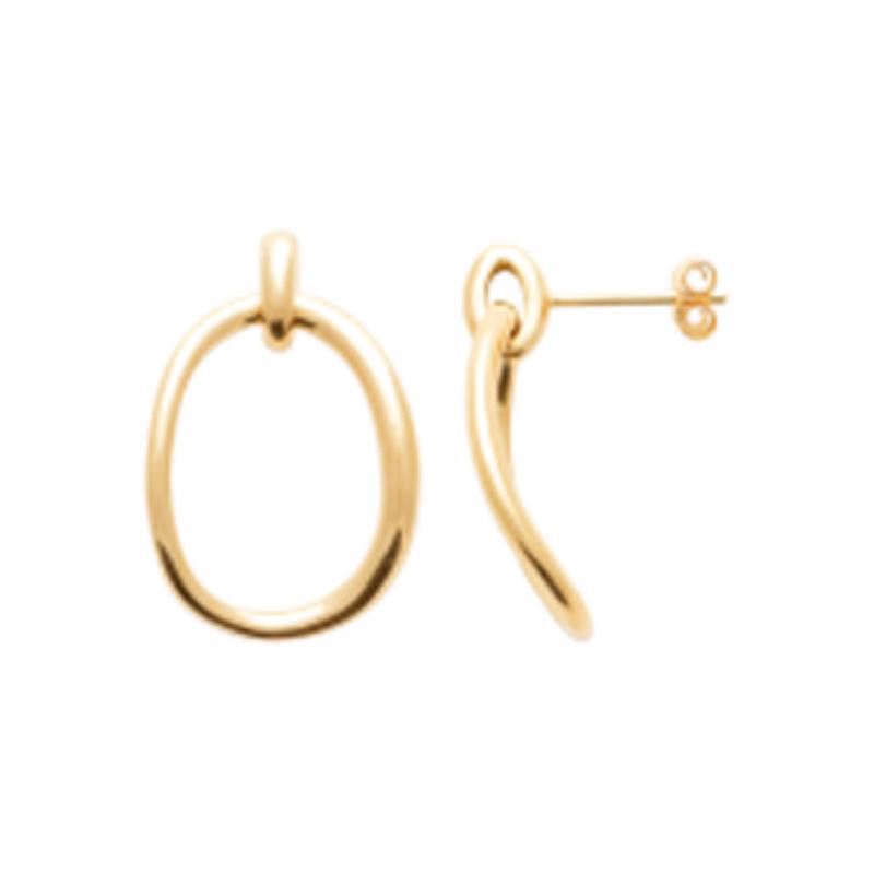 Coque de Nacre Boucles d'oreilles pendantes plaqué or 23051100