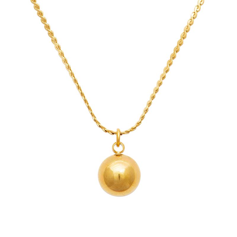 Coque de Nacre Collier acier doré 312411