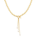 Coque de Nacre Collier acier doré 312410