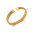 Coque de Nacre Bracelet jonc acier doré 312285