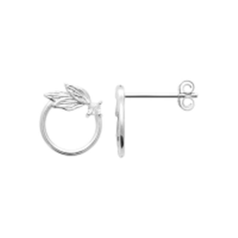 Coque de Nacre Puces d'oreilles argent 13036310