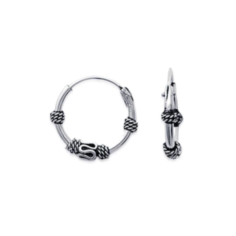 Coque de Nacre Créoles argent 1600114