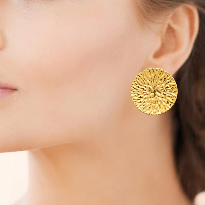 Coque de Nacre Boucles d'oreilles acier doré 3130009