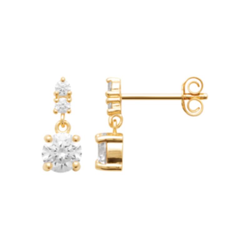 Coque de Nacre Boucles d'oreilles pendantes plaqué or 23045910