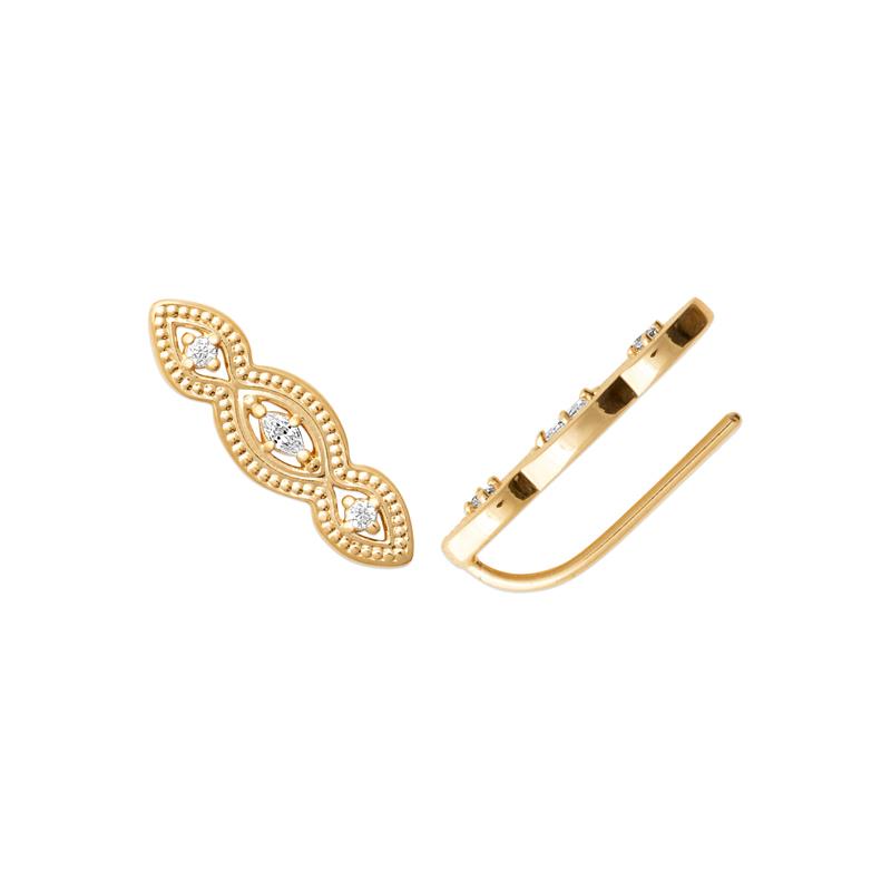 Coque de Nacre Boucles d'oreilles plaqué or 23083910