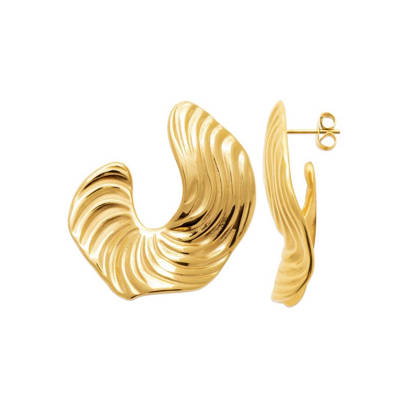 Coque de Nacre Boucles d'oreilles acier doré 3126009