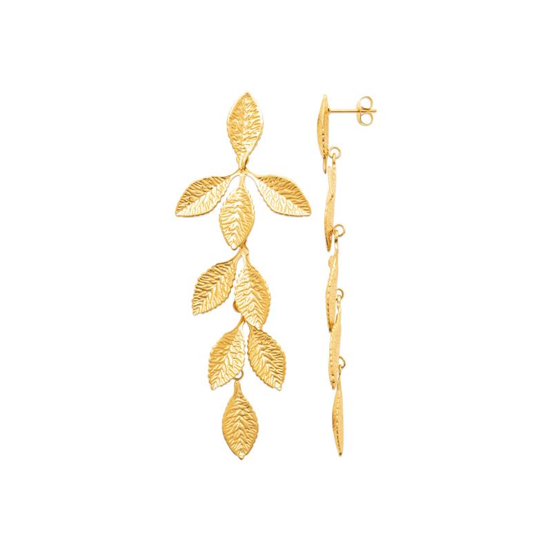 Izee Boucles d'oreilles pendantes acier doré 3136009
