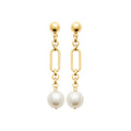 Coque de Nacre Boucles d'oreilles pendantes acier doré 3131709