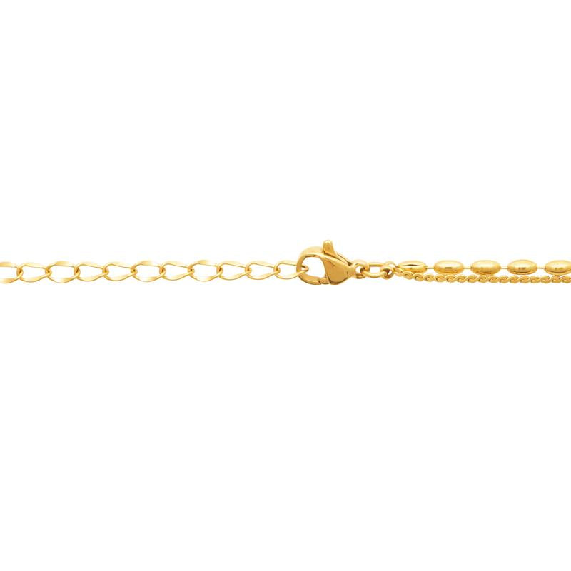 Coque de Nacre Collier acier doré 312411