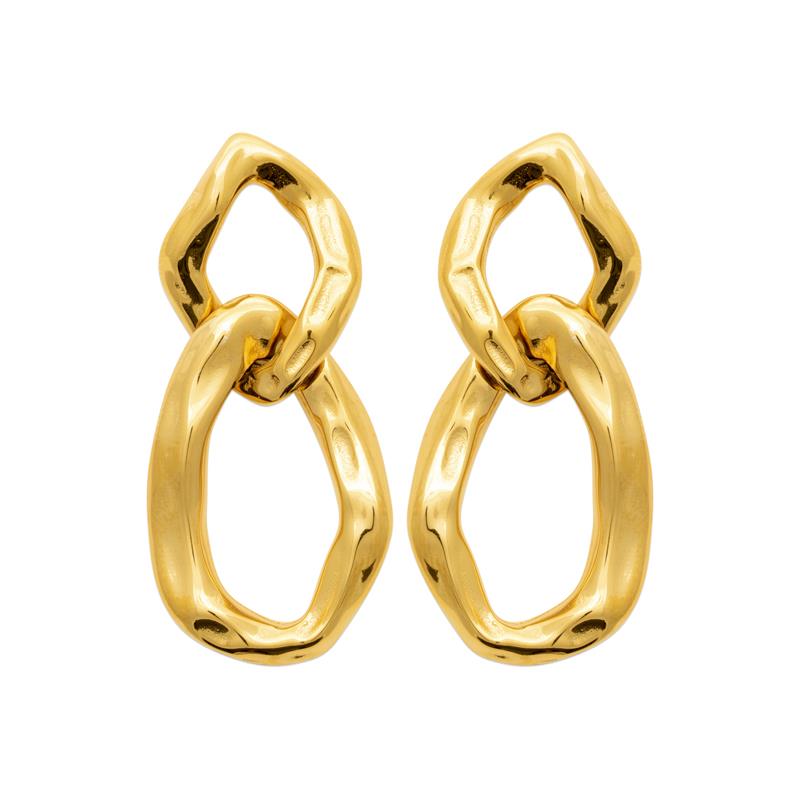 Coque de Nacre Boucles d'oreilles pendantes acier doré 3132809