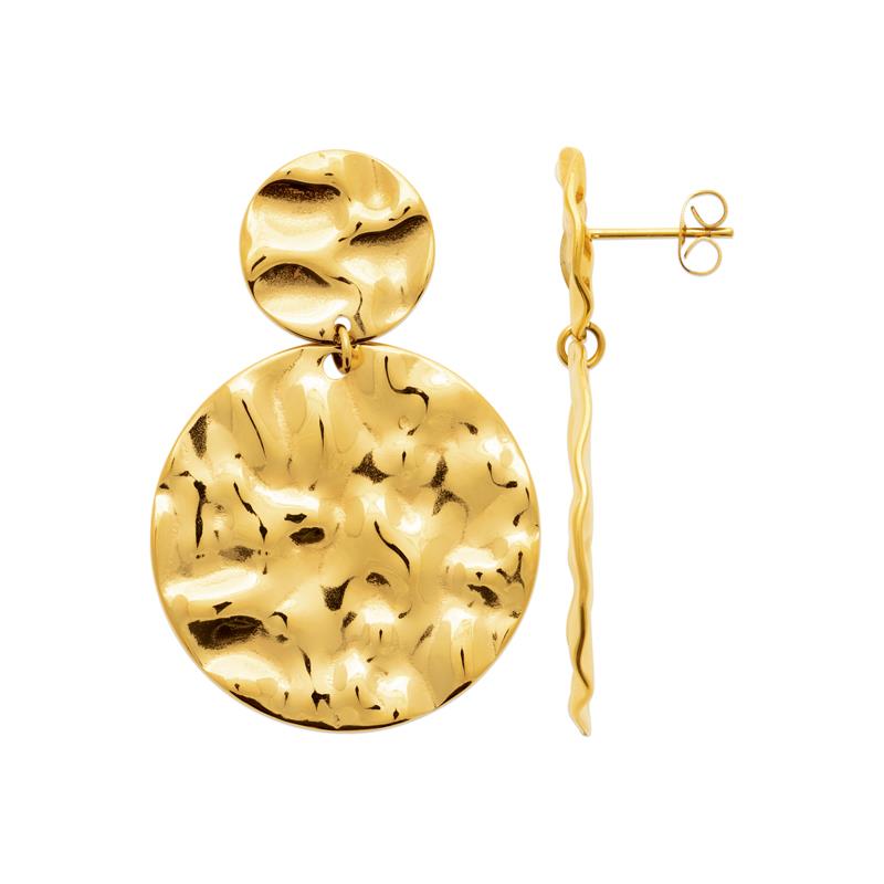 Izee Boucles d'oreilles pendantes acier doré 3124109