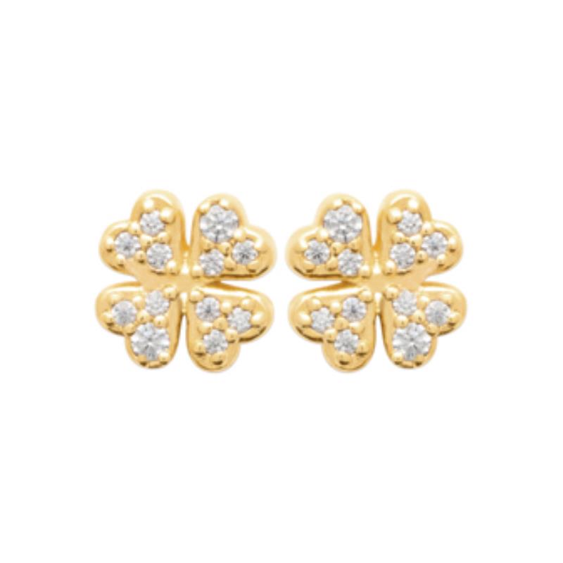 Coque de Nacre Puces d'oreilles plaqué or 23018510