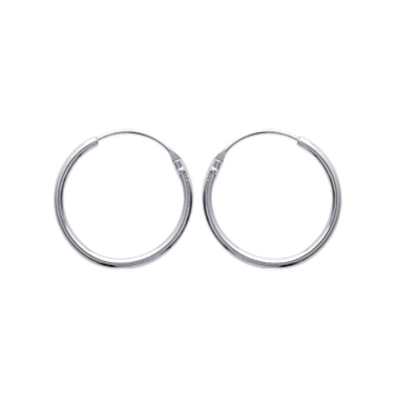 Coque de Nacre Créoles argent 10220