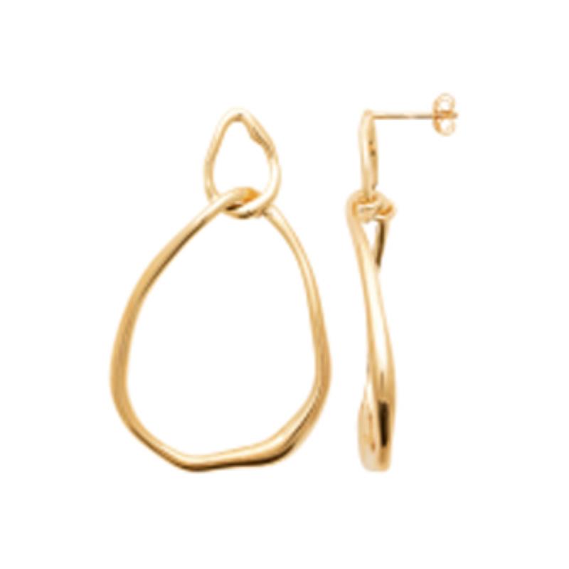 Coque de Nacre Boucles d'oreilles pendantes plaqué or 23050500