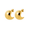 Coque de Nacre Puces d'oreilles acier doré 3125109