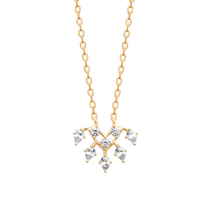 Coque de Nacre Collier plaqué or 974444