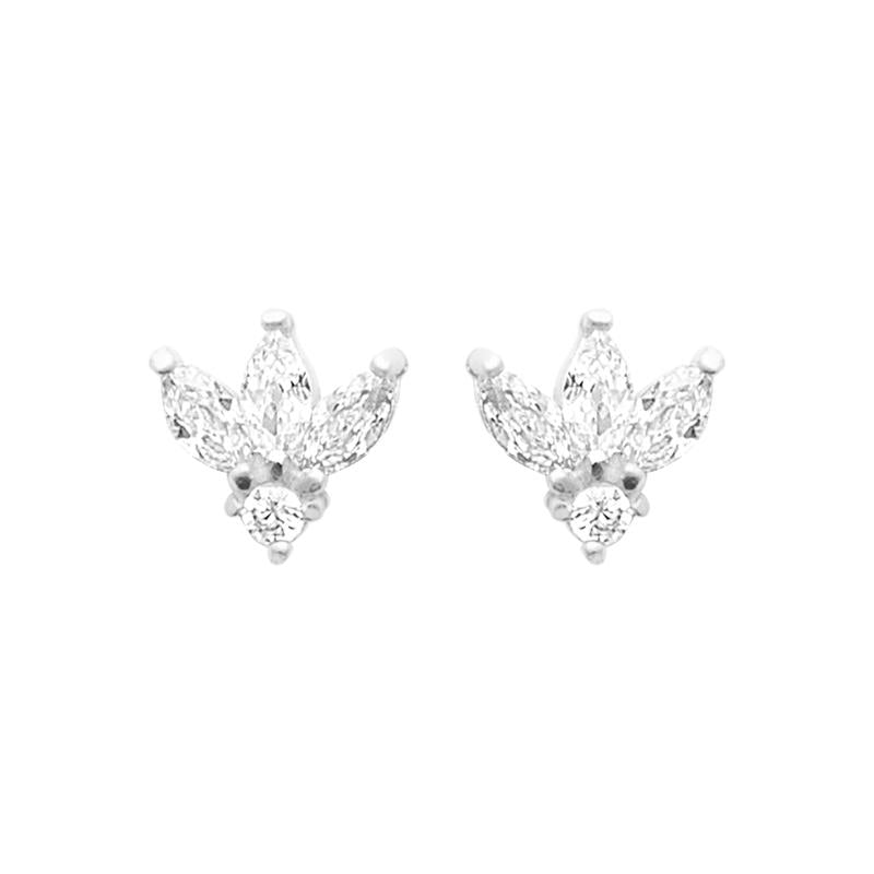 Coque de Nacre Puces d'oreilles argent 13080010