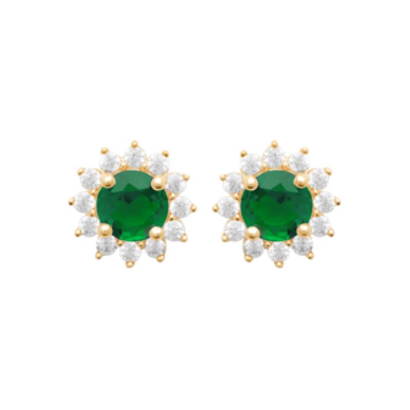 Coque de Nacre Puces d'oreilles plaqué or 23045750