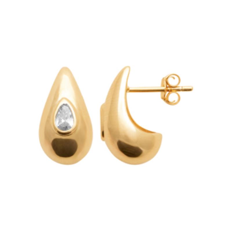 Coque de Nacre Puces d'oreilles plaqué or 23064210