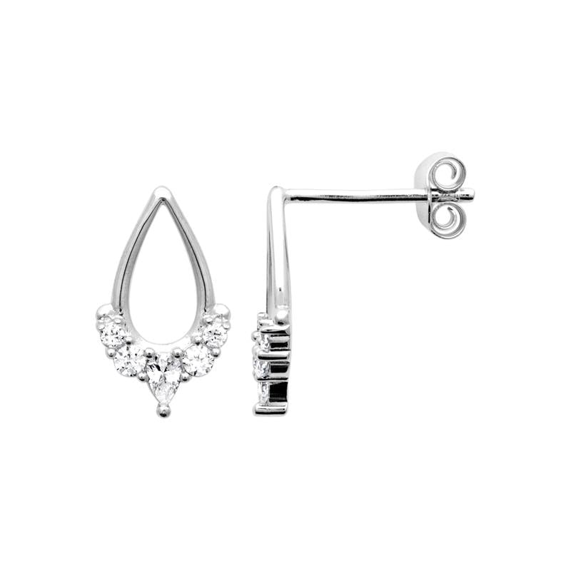 Coque de Nacre Puces d'oreilles argent 13092010
