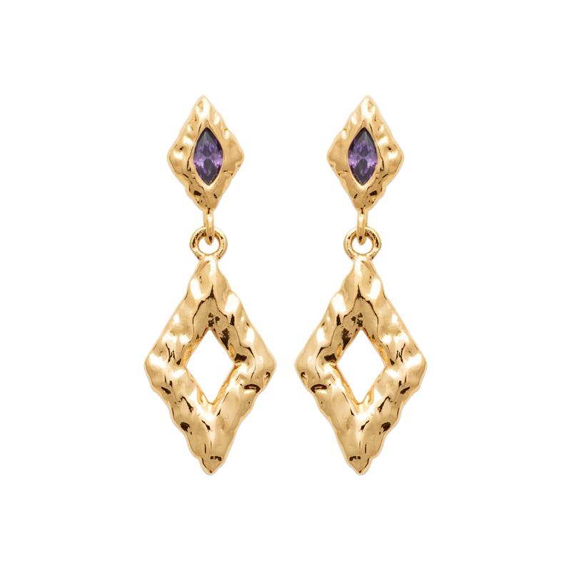 Coque de Nacre Boucles d'oreilles pendantes plaqué or 23072270