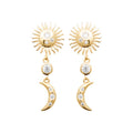 Coque de Nacre Boucles d'oreilles pendantes plaqué or 23026610