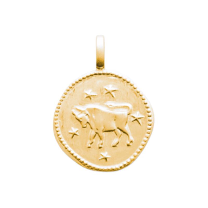 Coque de Nacre Pendentif zodiaque plaqué or 27696004