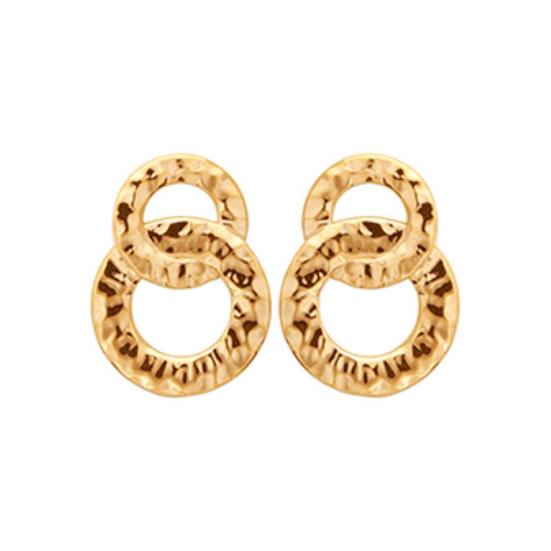 Coque de Nacre Boucles d'oreilles plaqué or 2558000