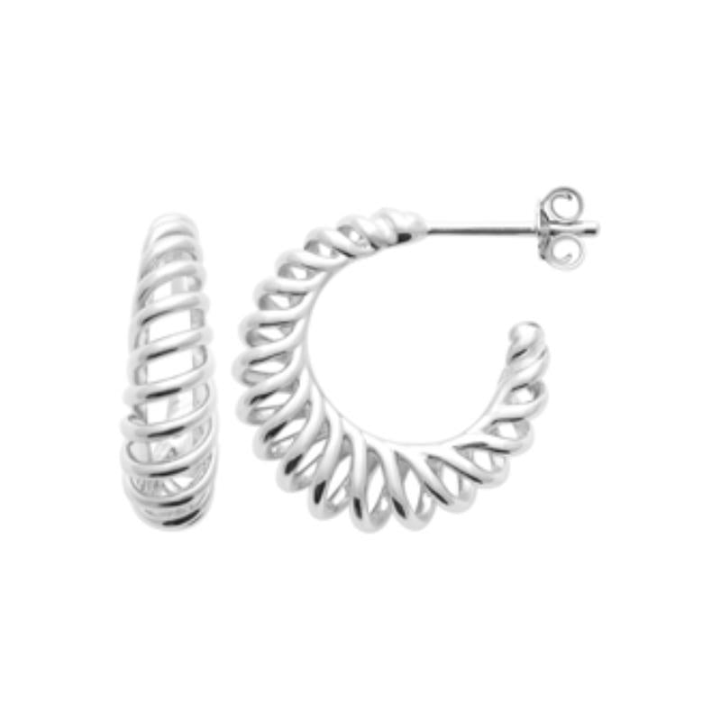 Coque de Nacre Créoles argent 7673100