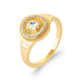 Coque de Nacre Bague plaqué or 20021310