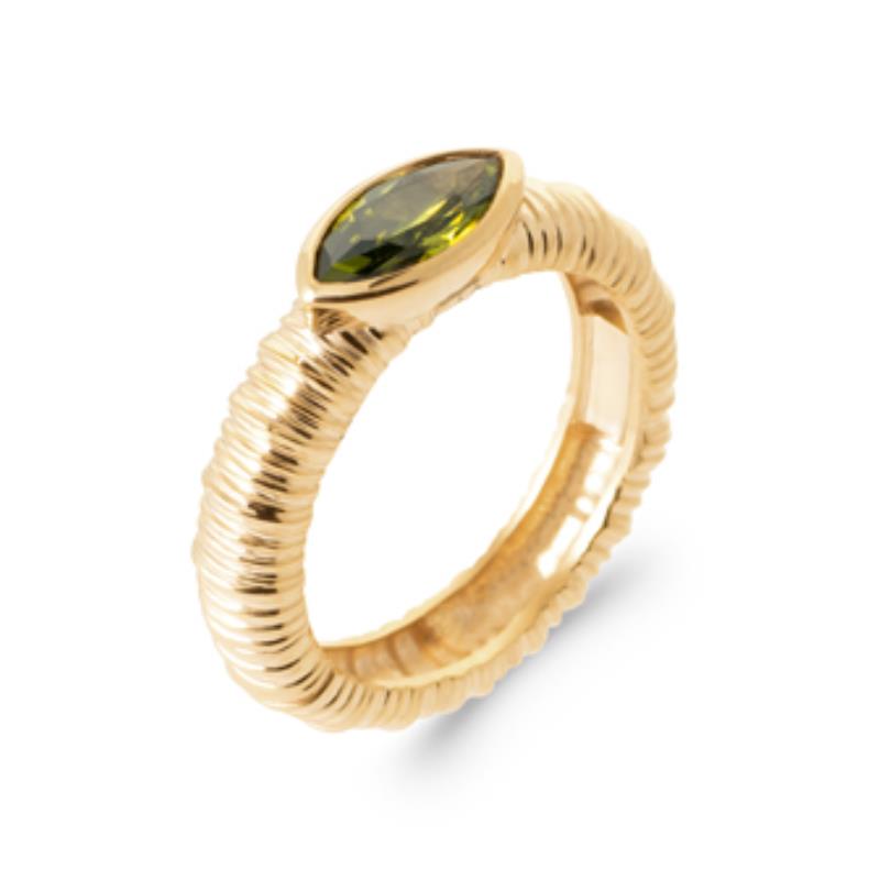 Coque de Nacre Bague solitaire plaqué or 2967750