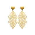 Coque de Nacre Boucles d'oreilles pendantes acier doré 3132609