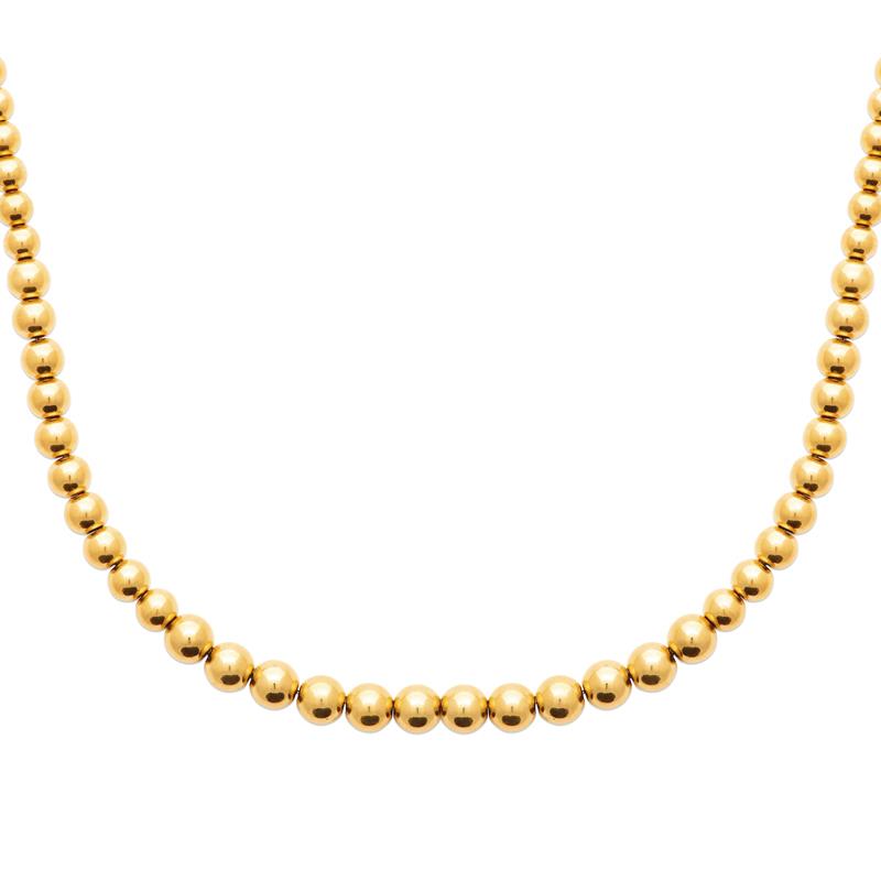 Coque de Nacre Collier acier doré 312433