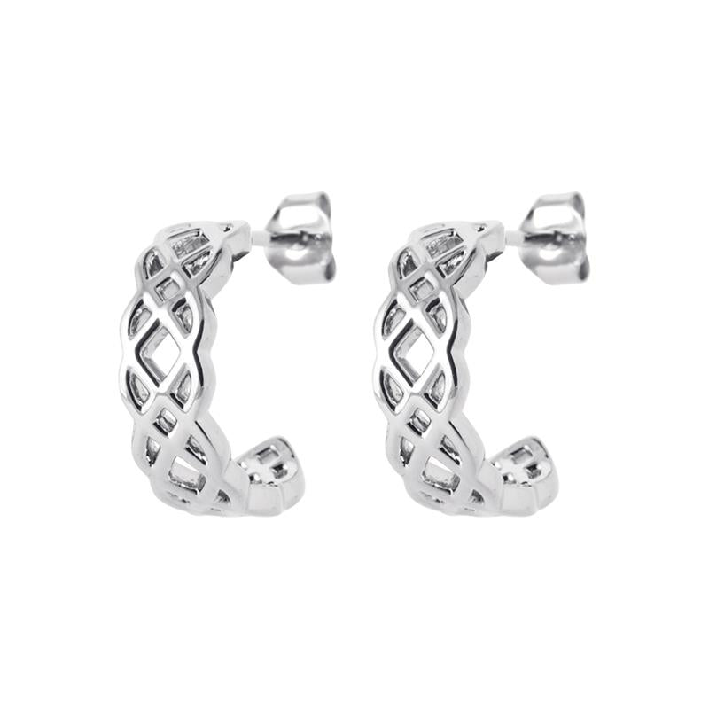 Coque de Nacre Créoles argent 7685600