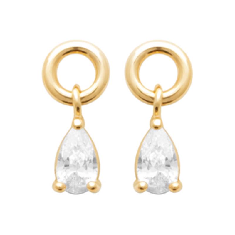 Coque de Nacre Boucles d'oreilles pendantes plaqué or 23037310