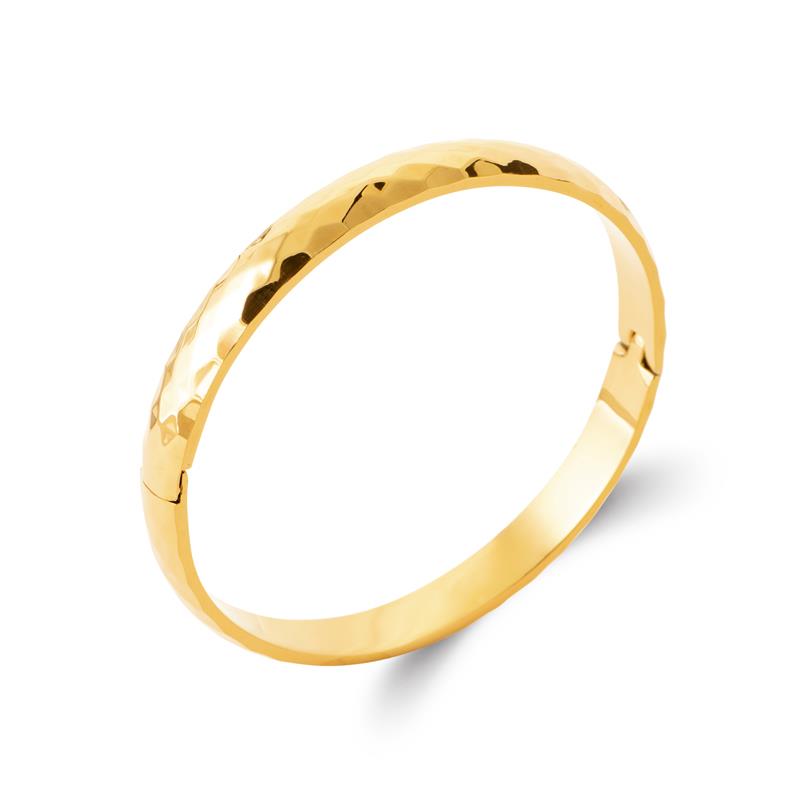 Coque de Nacre Bracelet jonc acier doré 312399