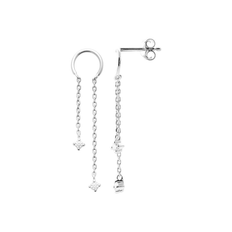 Coque de Nacre Boucles d'oreilles pendantes argent 13060210