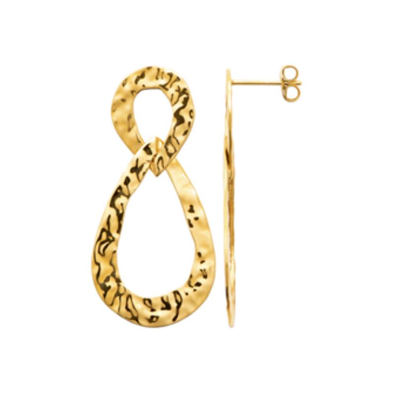 Izee Boucles d'oreilles pendantes acier doré 3135109