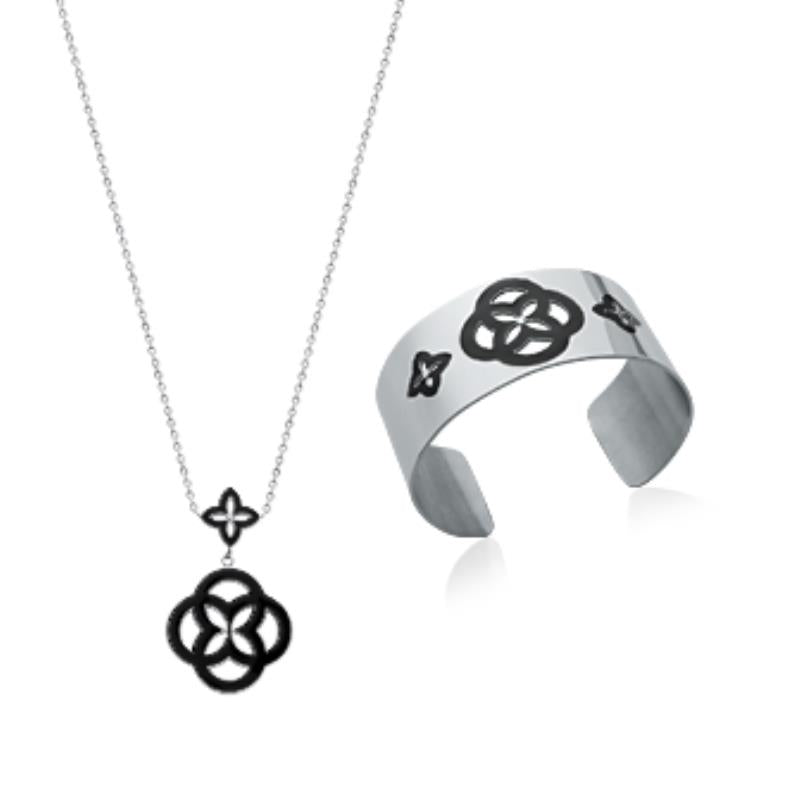 Coque de Nacre Collier acier 310811