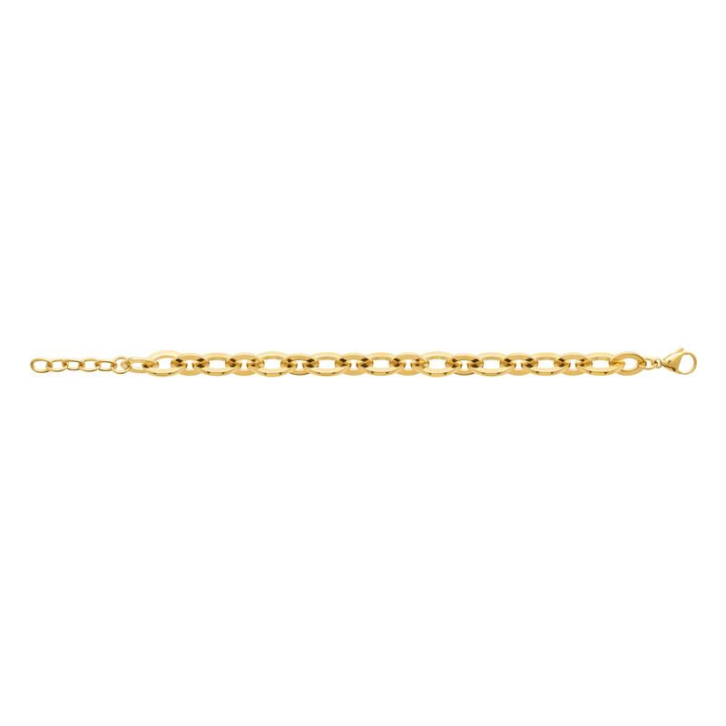Coque de Nacre Chaîne acier doré 312341